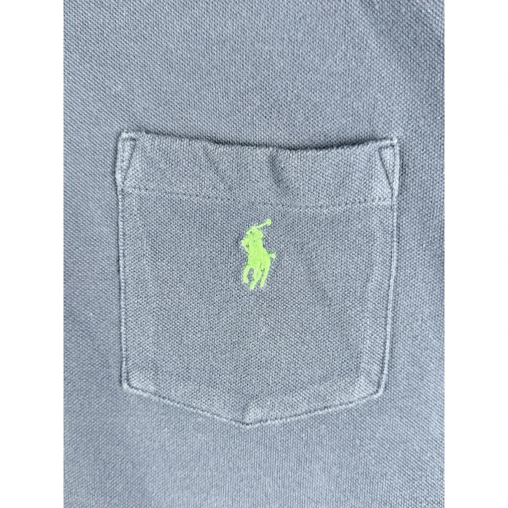Polo‎ Ralph Lauren Shirt Pony Solid Golf Casual Cotton Navy Blue Men's XLT TALL